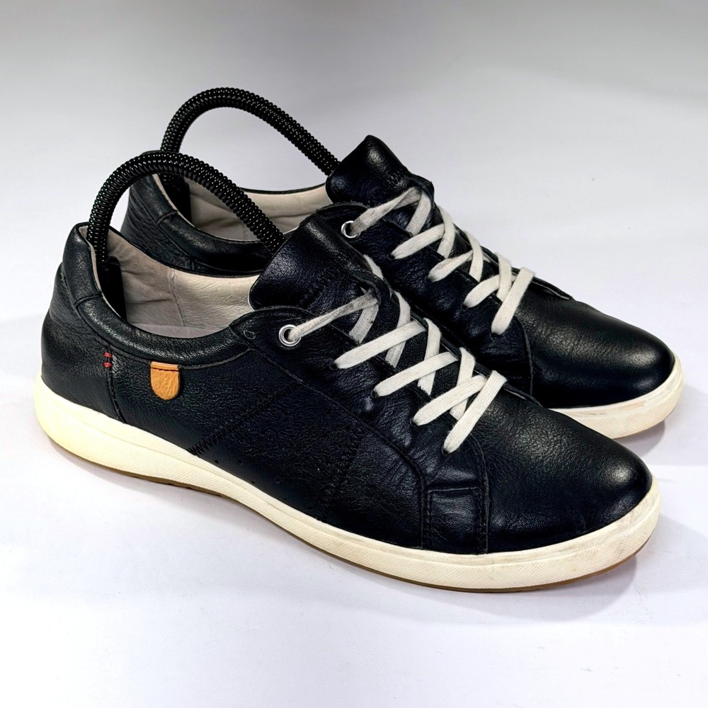Josef Seibel Caren 01 Sneakers Womens 39/8-8.5 Black Leather Minimalist Casual